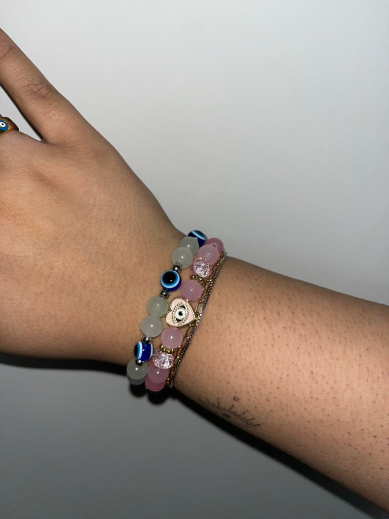 Evil Eye Crystal Bead Bracelets