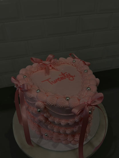 Vintage Heart Cake