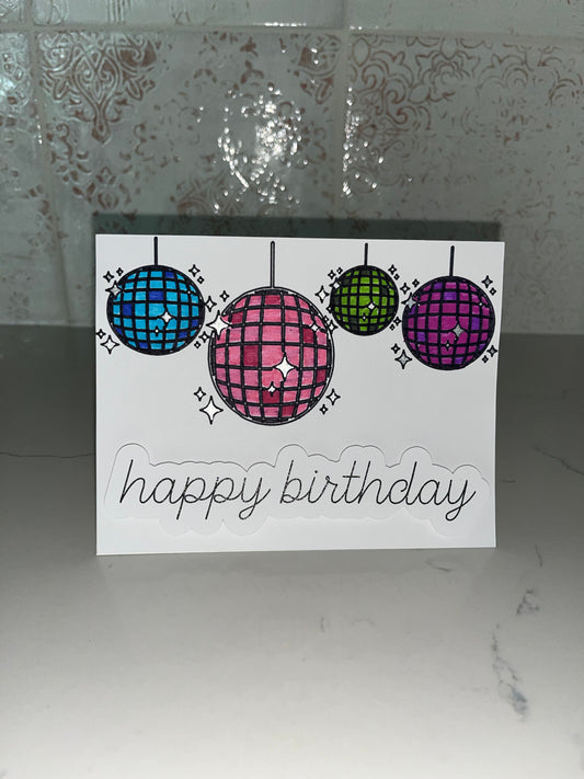 Disco Birthday Card