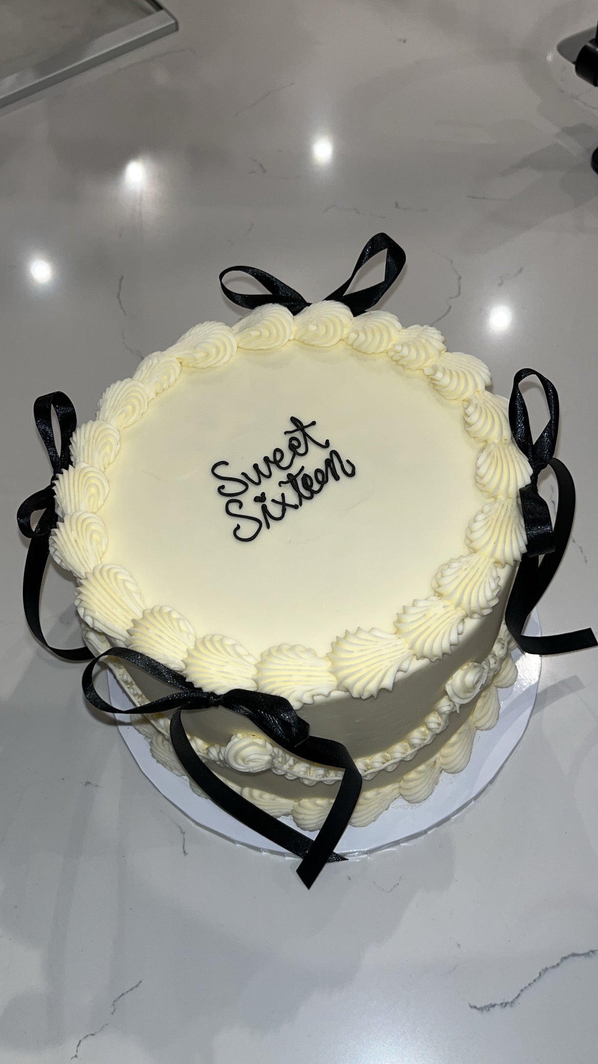 Bows & Buttercream Cake