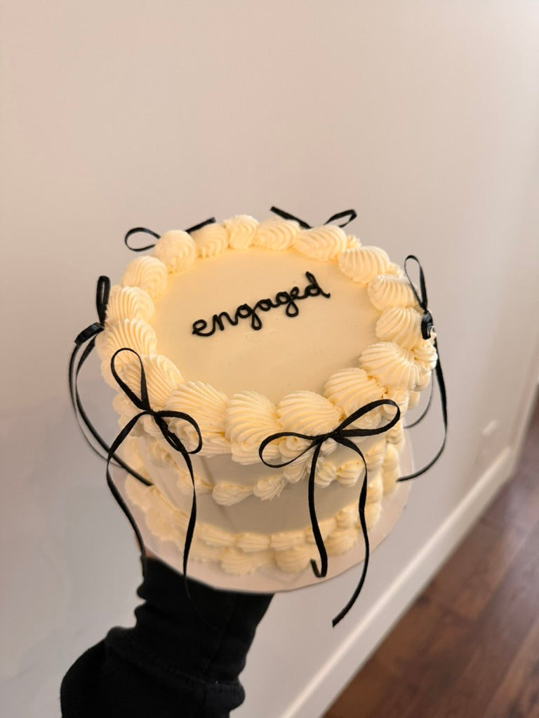 Bows & Buttercream Cake
