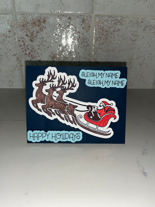 Sleigh My Name Christmas Card