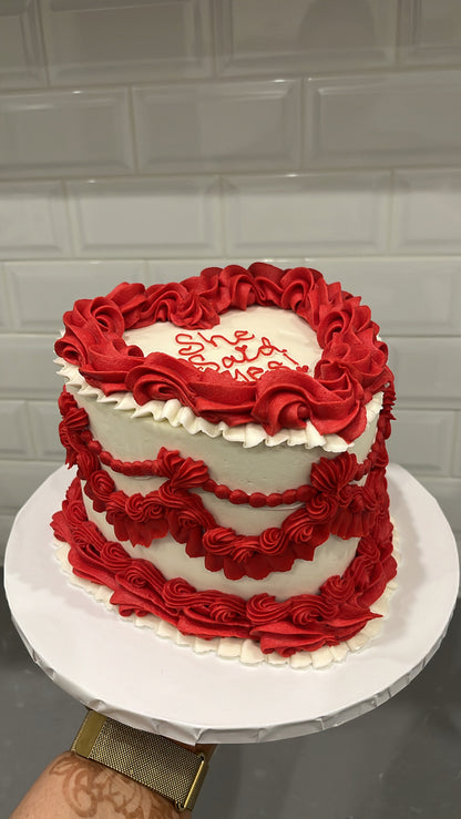Vintage Heart Cake