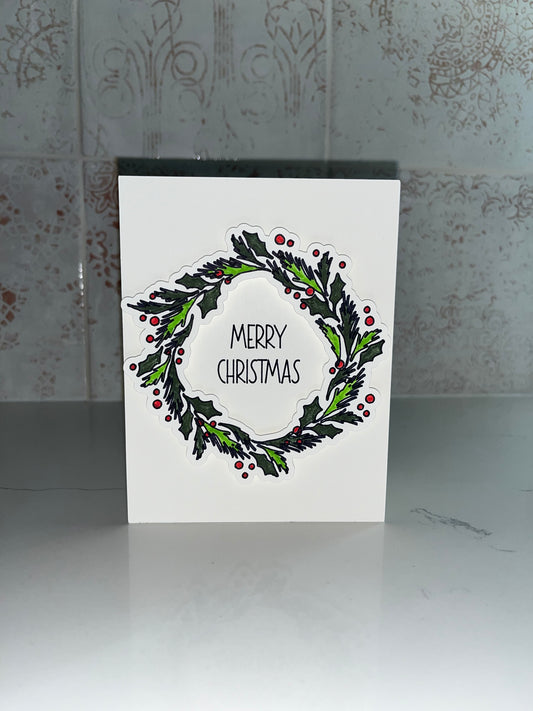 Wreath Christmas Card