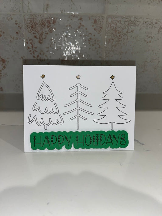 Happy Holidays Tree Card