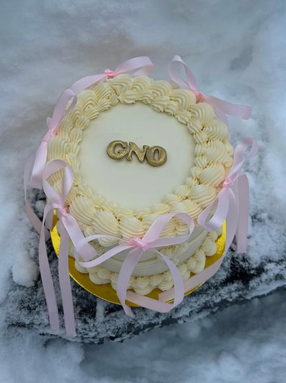 Bows & Buttercream Cake